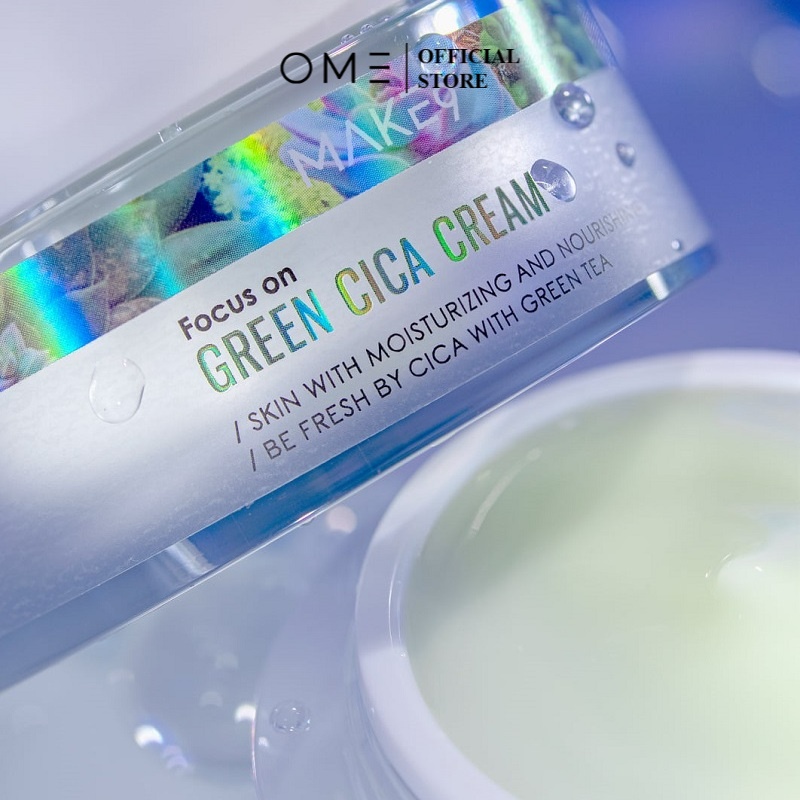 Kem Dưỡng Ẩm Hỗ Trợ Giảm Mụn Green Cica Make9 An Toàn Dịu Nhẹ