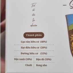 Bột sữa hạt MỘC MÁT BA LÀNH 500g (Ngũ cốc/Mạch nha/Vàng Thơm/Rau/Cacao/Không đường)