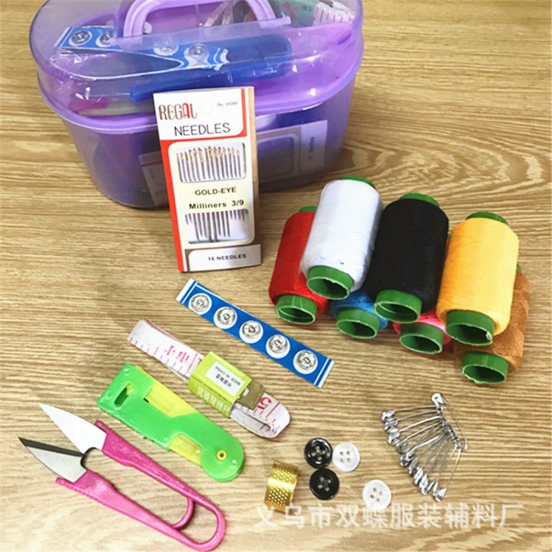 Hộp kim chỉ  may vá đa năng hộp to 15 chi tiết