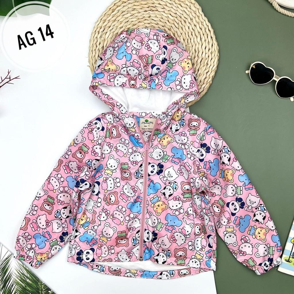 Áo khoác bé gái, áo khoác cho bé gái chất dày dặn 2 lớp, nhiều màu, size 1-5 - SUNKIDS