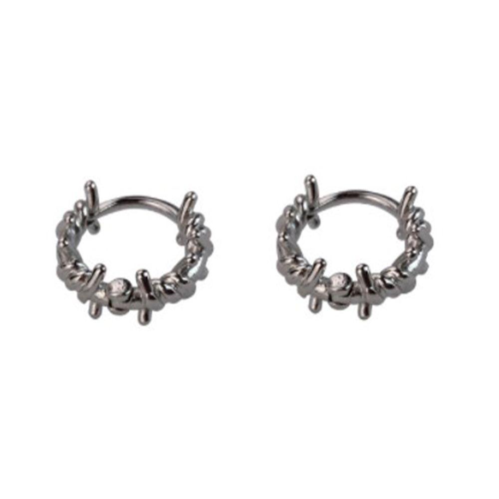 JARRED Khuyên Tai Tròn Thắt Nút Đơn Giản Thời Trang Cho Cặp Đôi