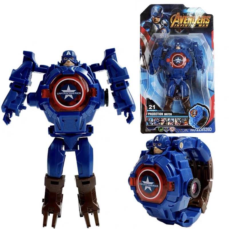 Đồng Hồ Biến Hình Các Nhân Vật Siêu Anh Hùng Có Đèn Chiếu Sáng 21 Hình Ảnh Cho Bé Trai