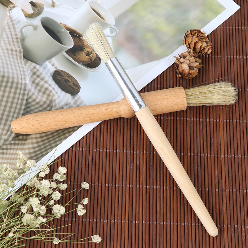 Chổi Quét Máy Xay Cà Phê Cán Gỗ Tự Nhiên