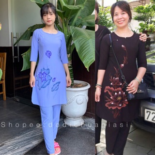 Đồ Lam Đi Chùa # Cách Tân Sẫm Sen