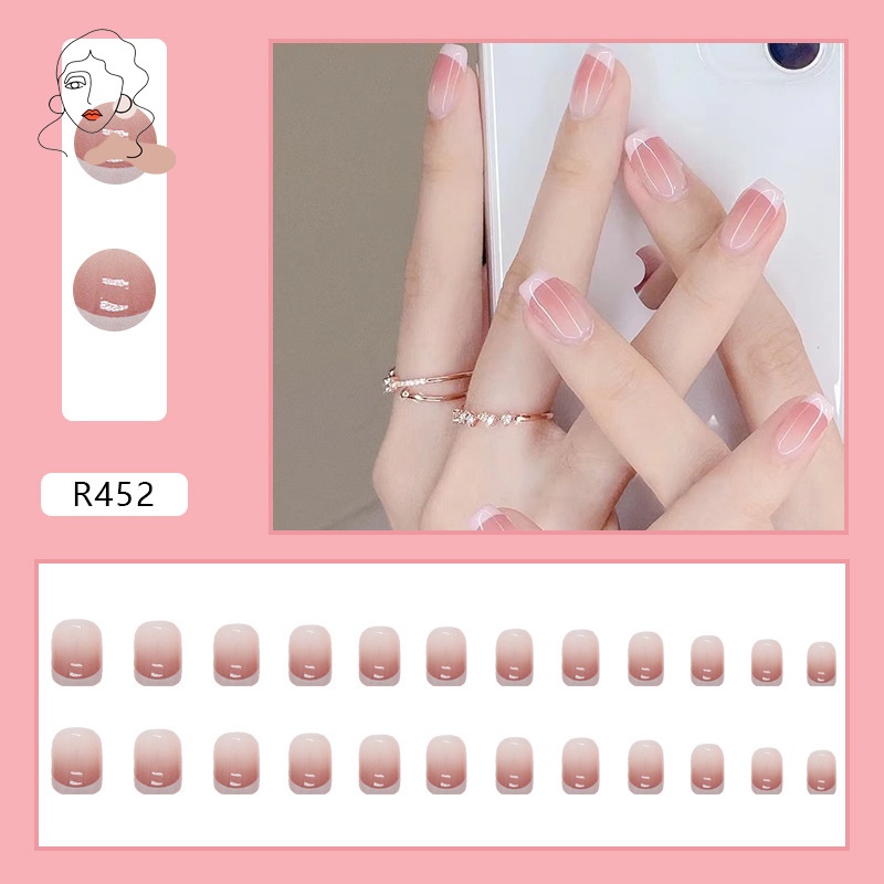 Bộ 24 Móng Tay Giả Trang Trí Xinh Xắn