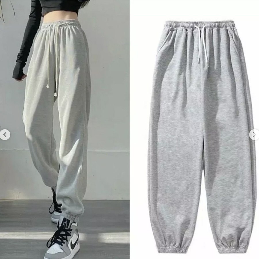 Quần Jogger Nỉ Da Cá Ống Rộng Bo Gấu Nam Nữ Ulzzang Cao Cấp Basic Streetwear QNB02