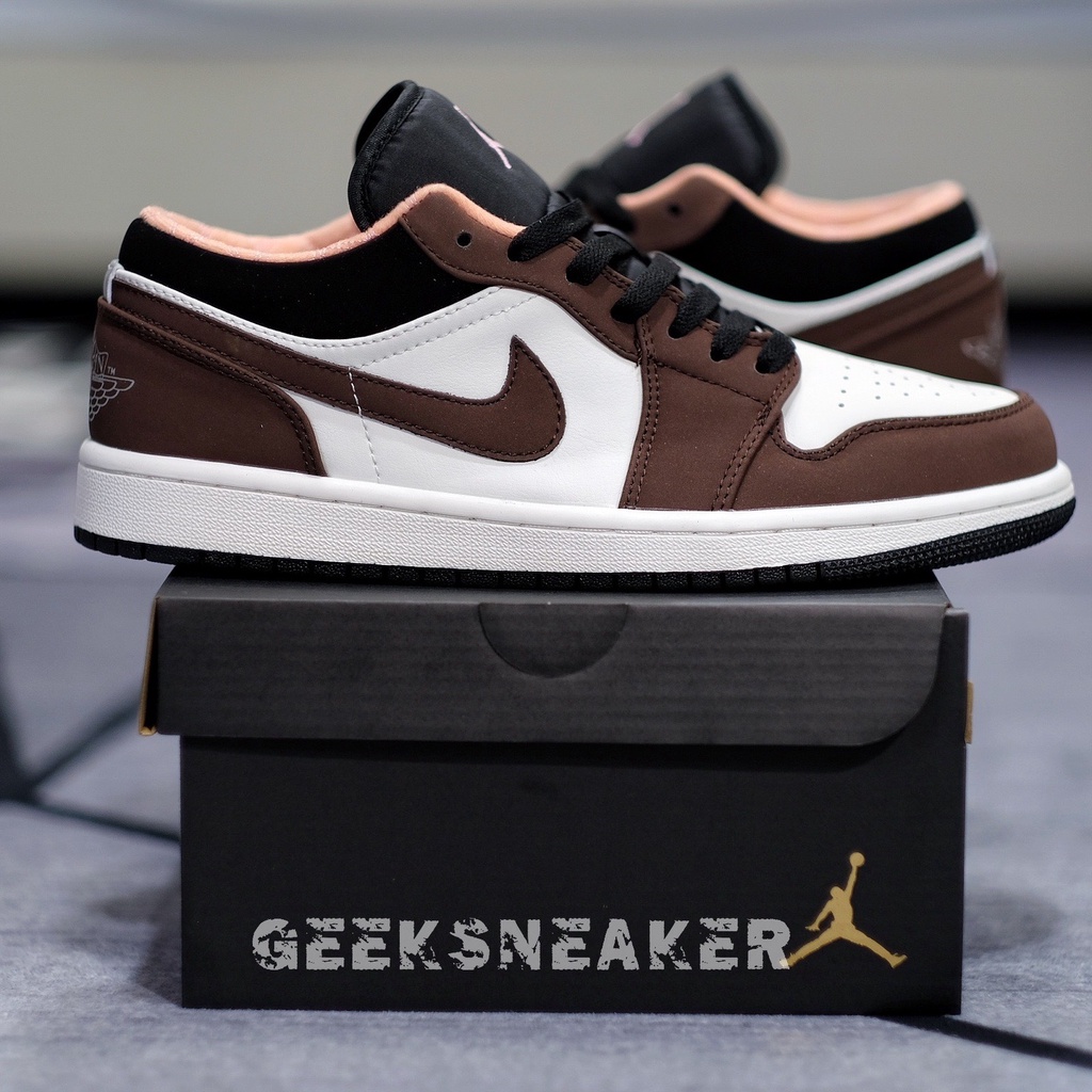 [GeekSneaker] Giày Sneaker Jordan 1 Low " Mocha Brown "