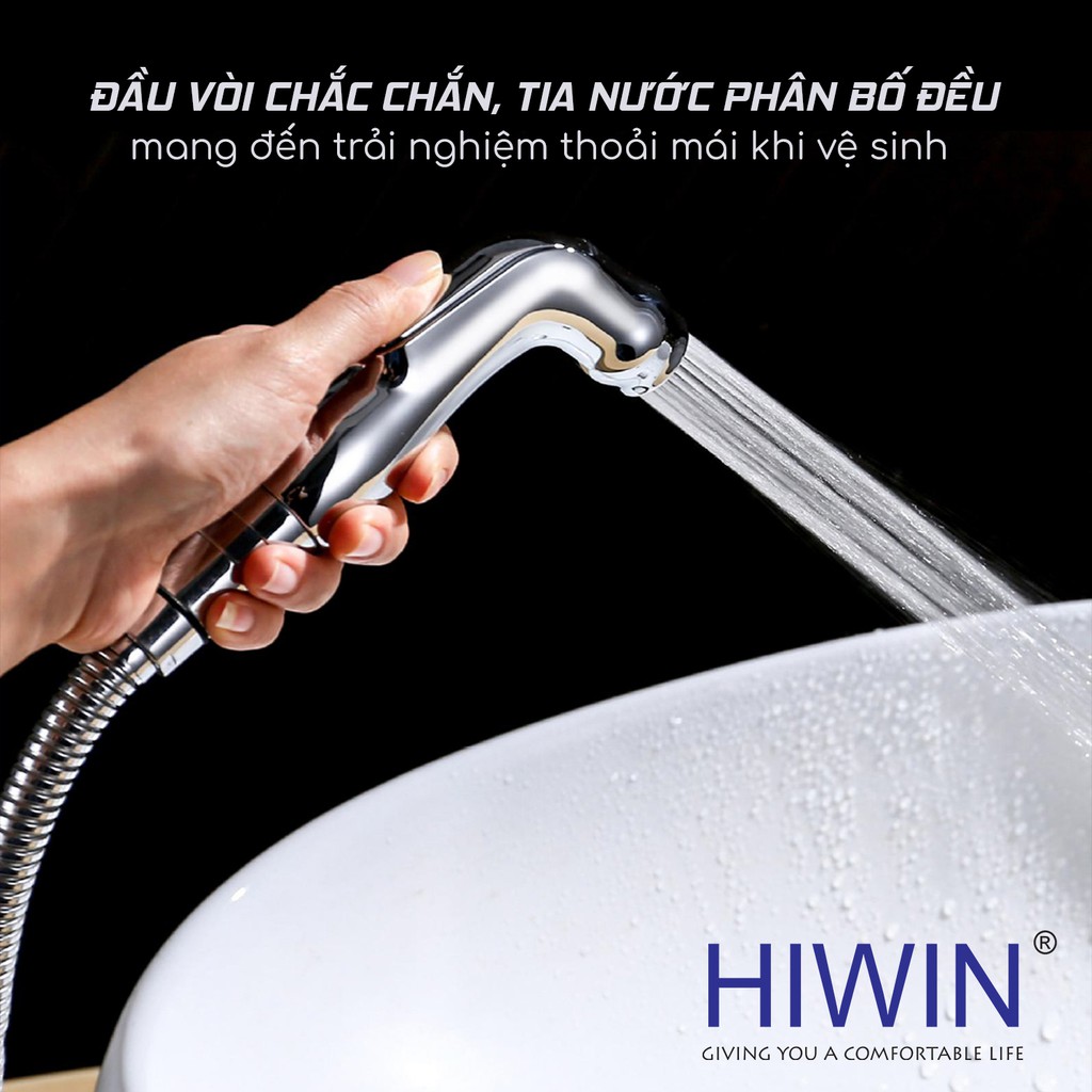 Vòi xịt vệ sinh đa năng mặt gương cao cấp Hiwin PJF-101