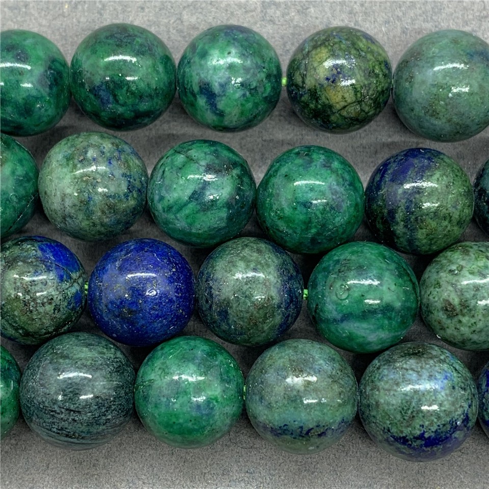 Chuỗi hạt đá ngọc lưu ly 4-12mm sang trọng màu xanh lam dáng tròn