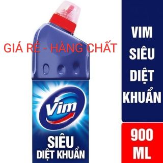 Nước tẩy bồn cầu, nhà tắm vim diệt khuẩn 900ml - xanh biển