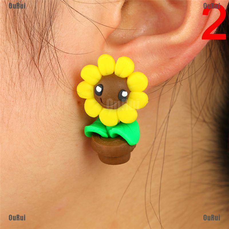 Bông Tai Hình Động Vật Đất Sét Đáng Yêu