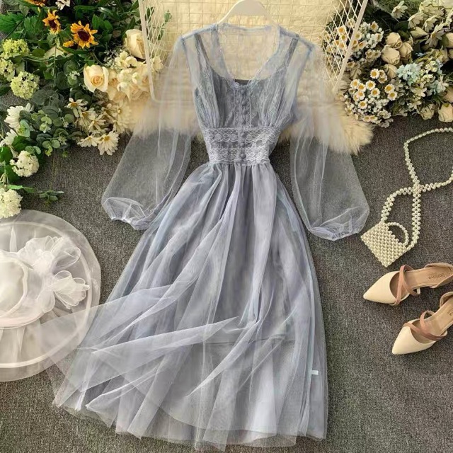 Đầm công chúa tay voan