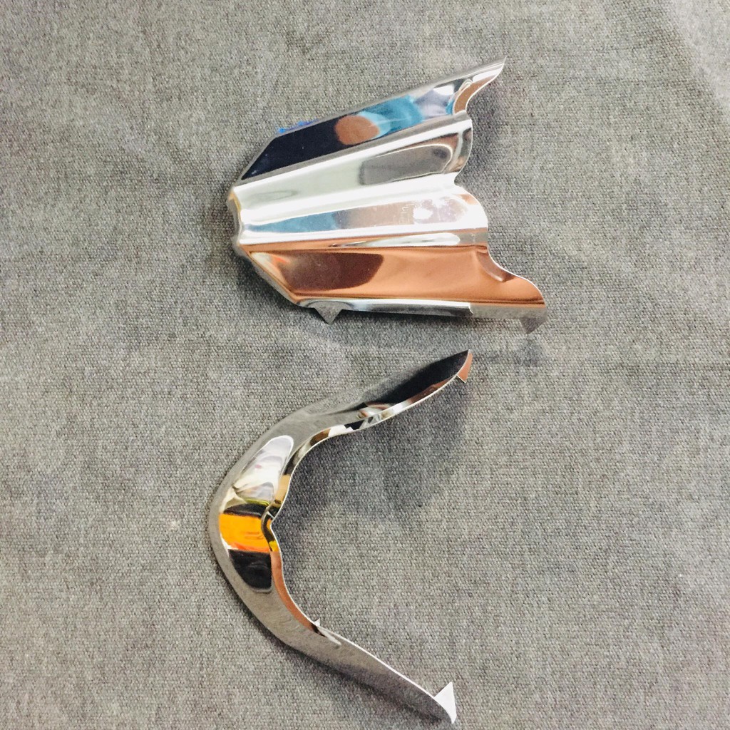 COMBO MỎ ĐUÔI DÈ TRƯỚC VÀ MỎ ĐUÔI DÈ SAU INOX 304 SÁNG BÓNG GẮN XE VARIO ĐỜI 2018 TRỜ LÊN