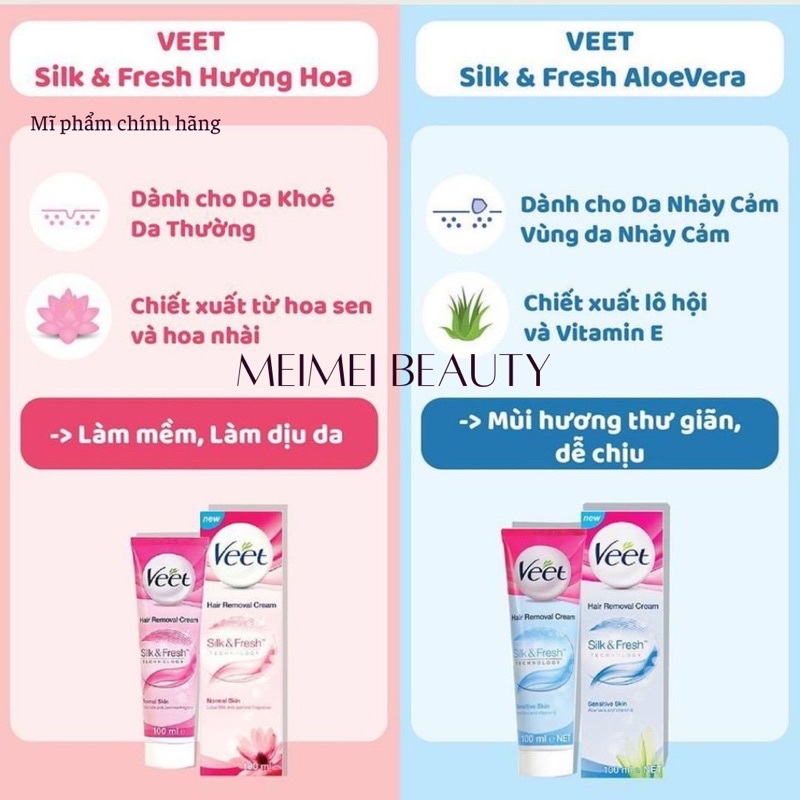 Kem Tẩy Lông Veet 100ml - Tẩy Lông Siêu Sạch.