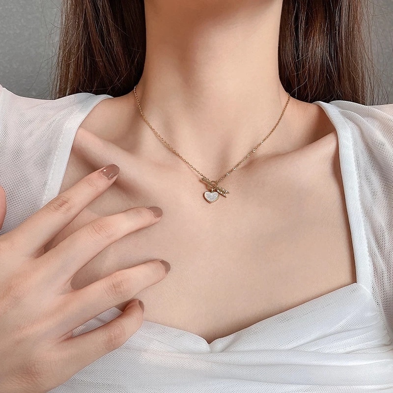 Vòng cổ Mặt Hình Mũi Tên Xuyên Qua Trái Tim Thời Trang