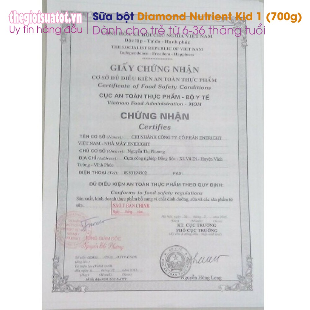 Sữa Diamond Nutrient Kid 1 700g | BigBuy360 - bigbuy360.vn