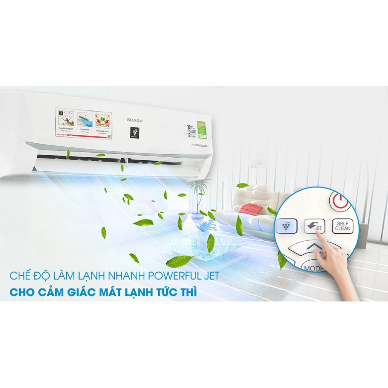 Miễn phí công lắp đặt_Điều hoà Sharp J-Tech Inverter, Có Plasmacluster ion AH-XP10WMW, AH-XP13WMW, AH-XP18WMW