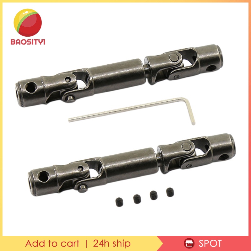 [Baosity1] Set 2 Trục Truyền Động Bằng Titan Cho Xe Tải Điều Khiển Từ Xa WPL D12 Tỉ Lệ 1 / 10