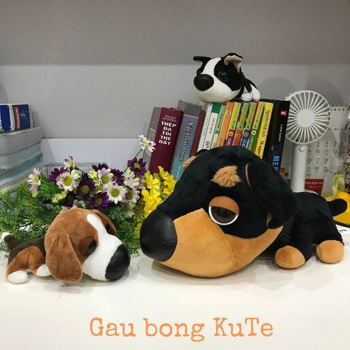 Gấu bông - Chó Puppy mũi da 28cm