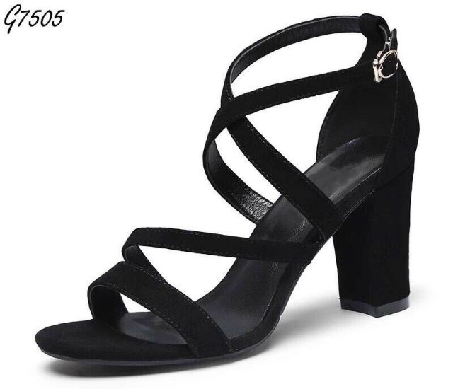 [Mã FASHIONG10 giảm 10k đơn 50k] Giày sandal cao gót 7 phân da lộn 3 dây chéo mảnh (JR13) | WebRaoVat - webraovat.net.vn