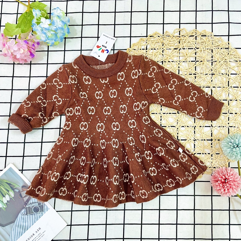 Váy len xòe bé gái 1-5t