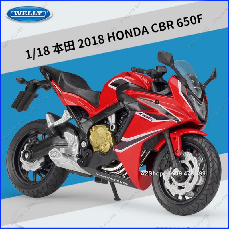 Xe Mô Hình Moto Honda CBR 650F - Tỉ Lệ 1:18 - Welly