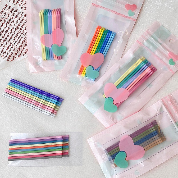 Set 10-100 Kẹp Tóc Nhỏ Dễ Thương Phong Cách Hàn Quốc Cho Bé Gái
