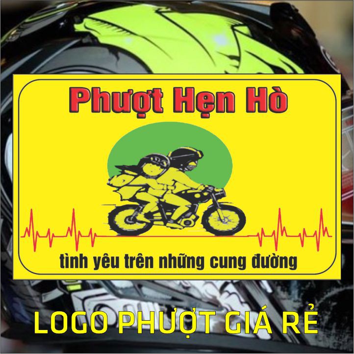 tem phượt hẹn hò LOGO PHƯỢT GIÁ RẺ - TEM DÁN XE