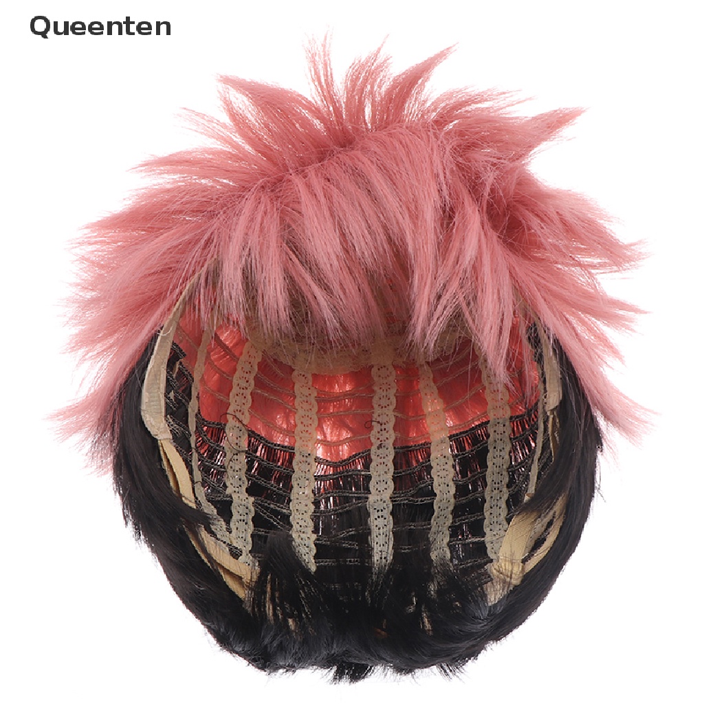Tóc giả tơ tổng hợp màu hồng khói cosplay Anime Jujutsu Kaisen Yuji Itadori
