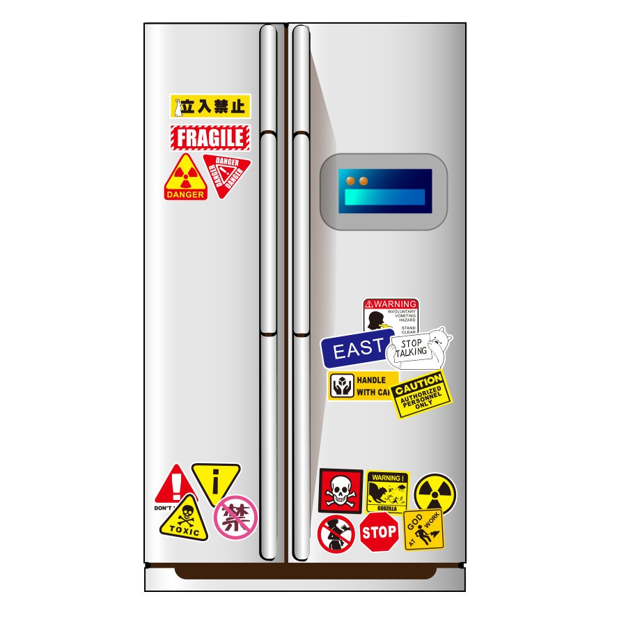 Bộ 50 Sticker Các Loại Biển Báo