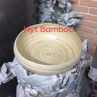 Chậu ngâm chân dáng bầu cốt tre tự nhiên (size 35x14cm)