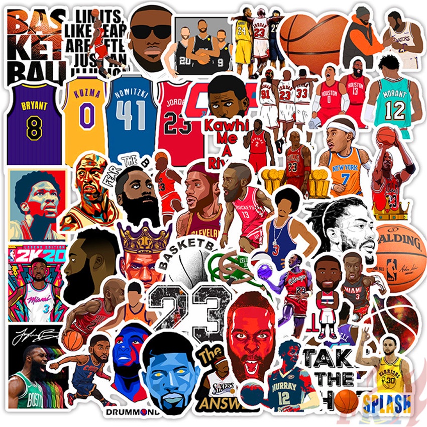 104 cái / bộ ❉ Hình dán Logo nhóm nhạc Superstar &amp; Team NBA ❉ Sticker dán tường thời trang chống thấm nước