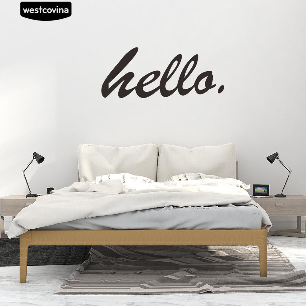 Sticker kiểu chữ Hello dán tường trang trí