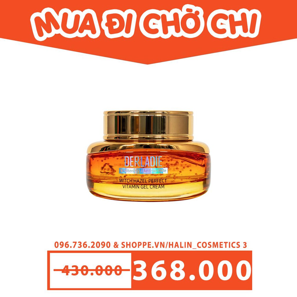 Kem Dưỡng 💖FREESHIP💖Kem Dưỡng giảm Sẹo Rỗ, Trắng Da, Mờ Thâm Derladie Perfect Vitamin Gel Cream 55ml HALIN12113