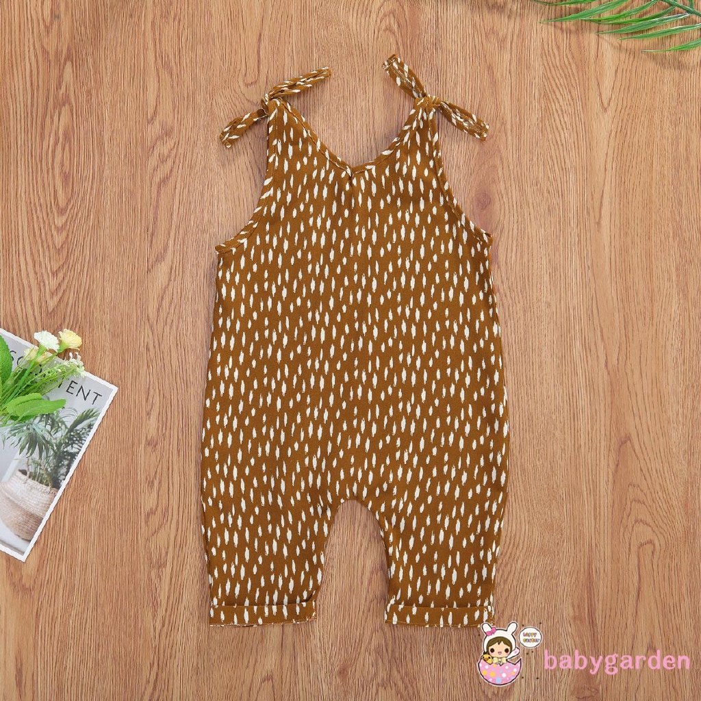 Jumpsuit Hai Dây In Hoa Cho Bé Gái