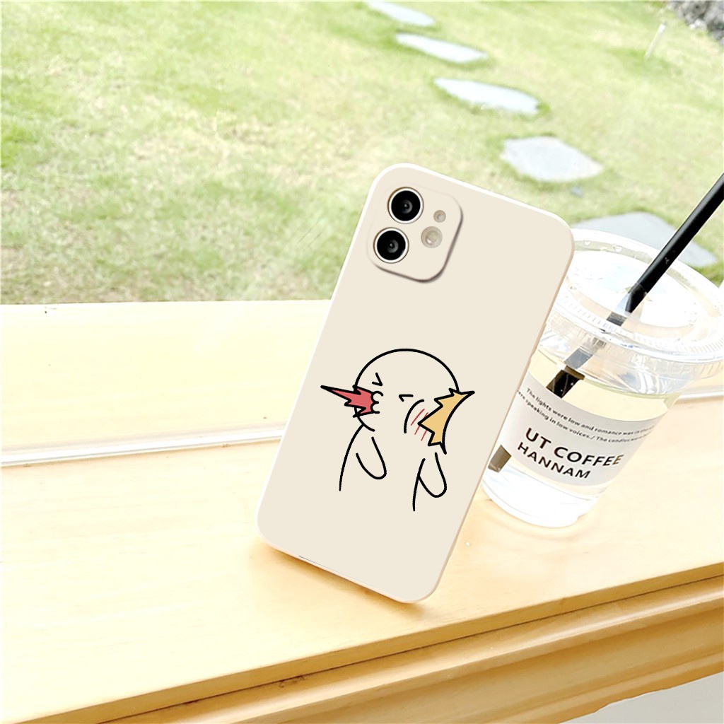 Ốp điện thoại iphone viền vuông ngộ nghĩnh bựa hoạt hình cặp đôi Cute 6s/6plus/7/7plus/8plus/x/xsmax/11/11promax/12/13pr