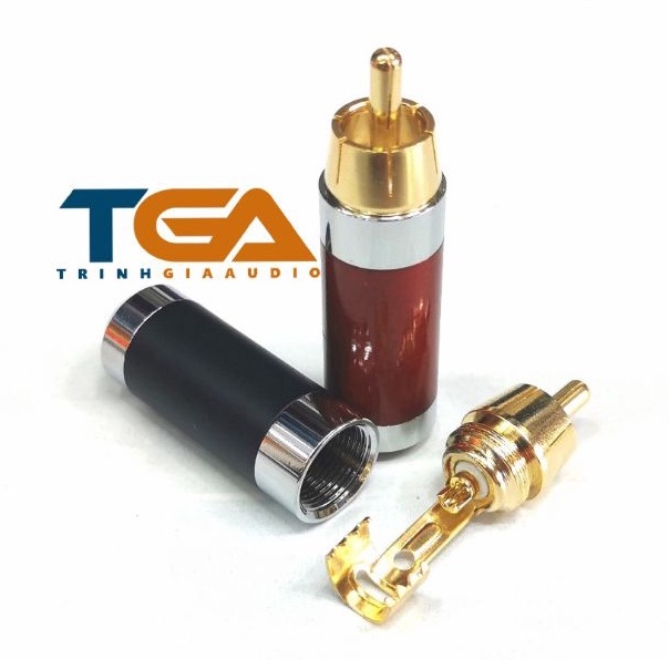 Jack rắc AV, Hoa sen, RCA hàn dây, chân đồng, Báo giá 1c