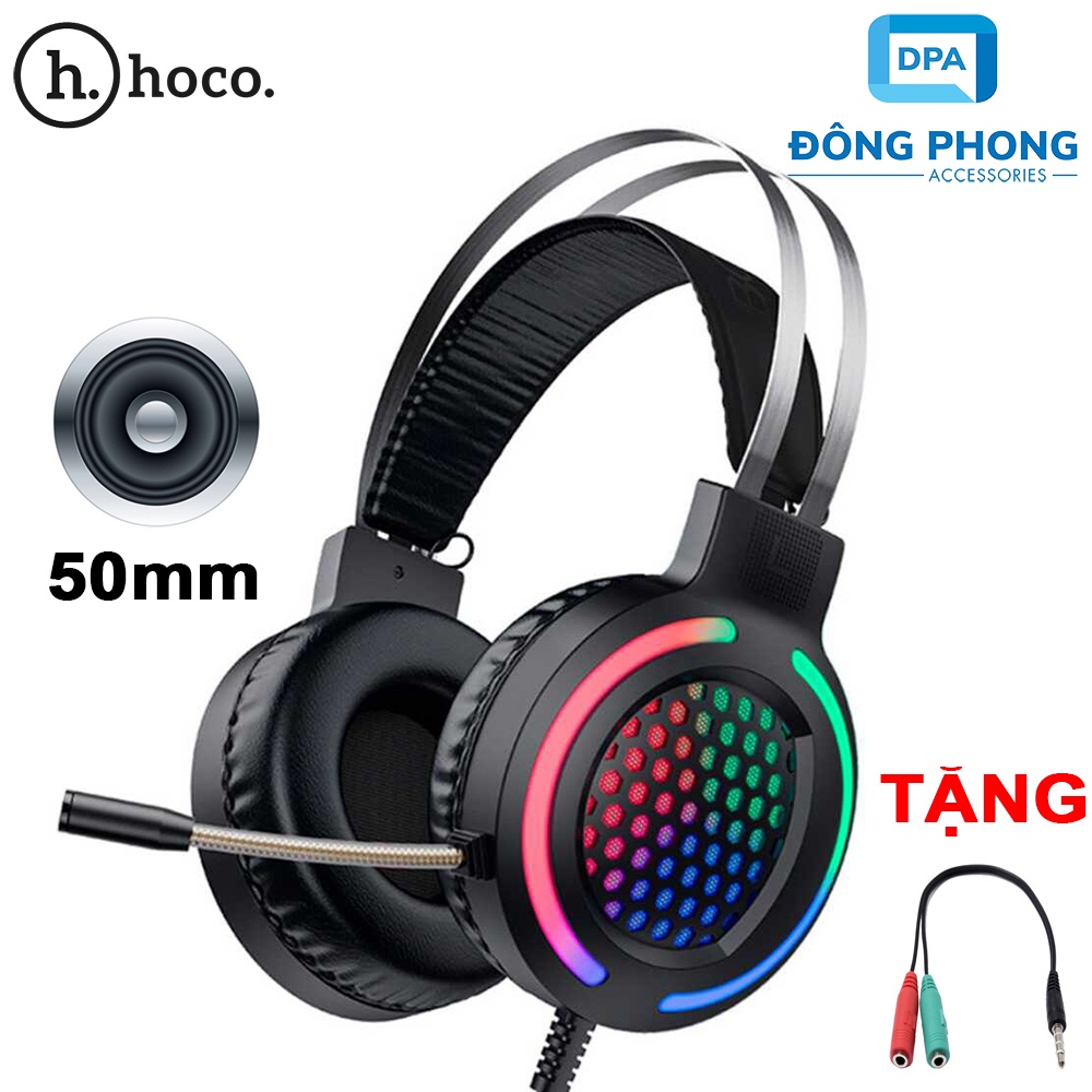 Tai Nghe Chụp Tai Hoco ESD03 Chính Hãng Led RGB - Headphone Gaming