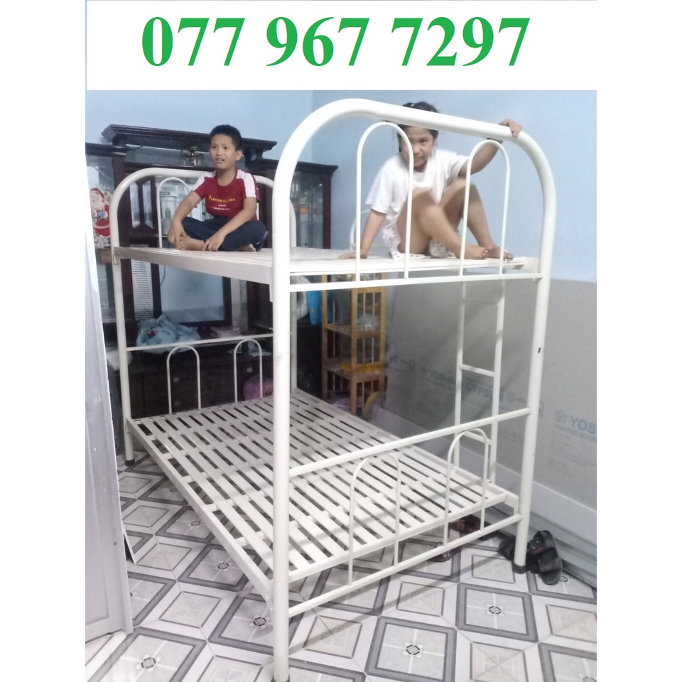 Giường sắt 2 tầng ngang 1m 80cm 1m2 giường đẹp và chắc chắc, hàng new 100% giao hàng toàn quốc