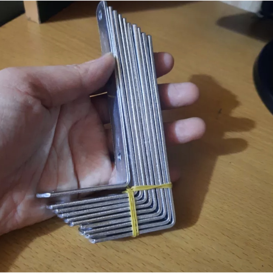 Bộ 6/10/20 Ke góc sắt Eke giá đỡ chữ L nhiều kích cỡ, bản rộng 1,5cm độ dày ke 1,8ly - DNX IPURE