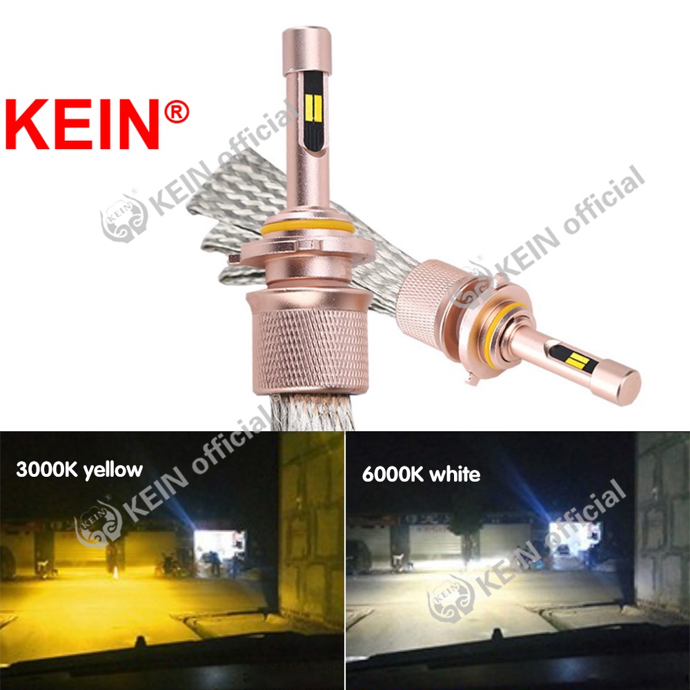 KEIN Set 2 Bóng Đèn Pha Led H11 / H9 / H8 3000k 6000k 80w 11000lm Dành Cho Xe Hơi H4 9005 9006 HB3 HB4 H1 H7