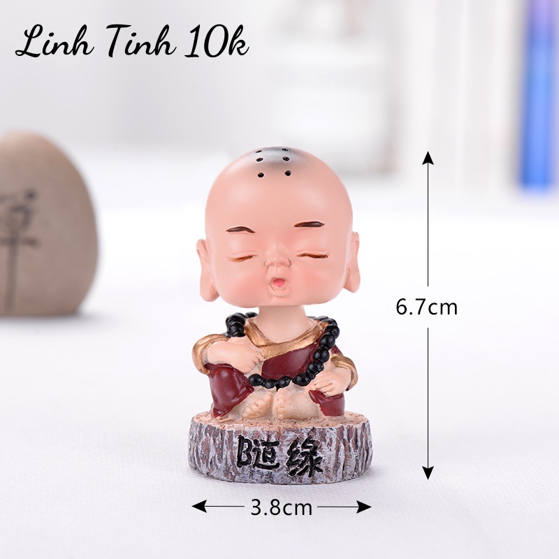 Tượng nhà sư chibi cổ lắc trang trí nhà cửa, ô tô FREESHIP 50k- Linh Tinh 10k