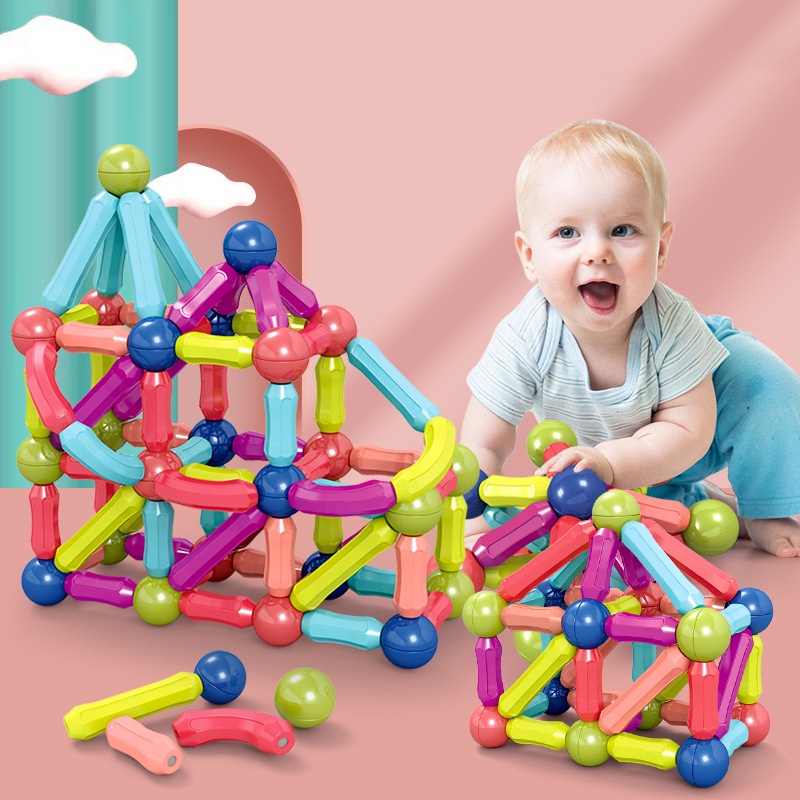 Bộ Xếp Hình Nam Châm Cho Bé  Nhựa ABS cao cấp, Đồ chơi Gỗ - Giáo Dục - An toàn