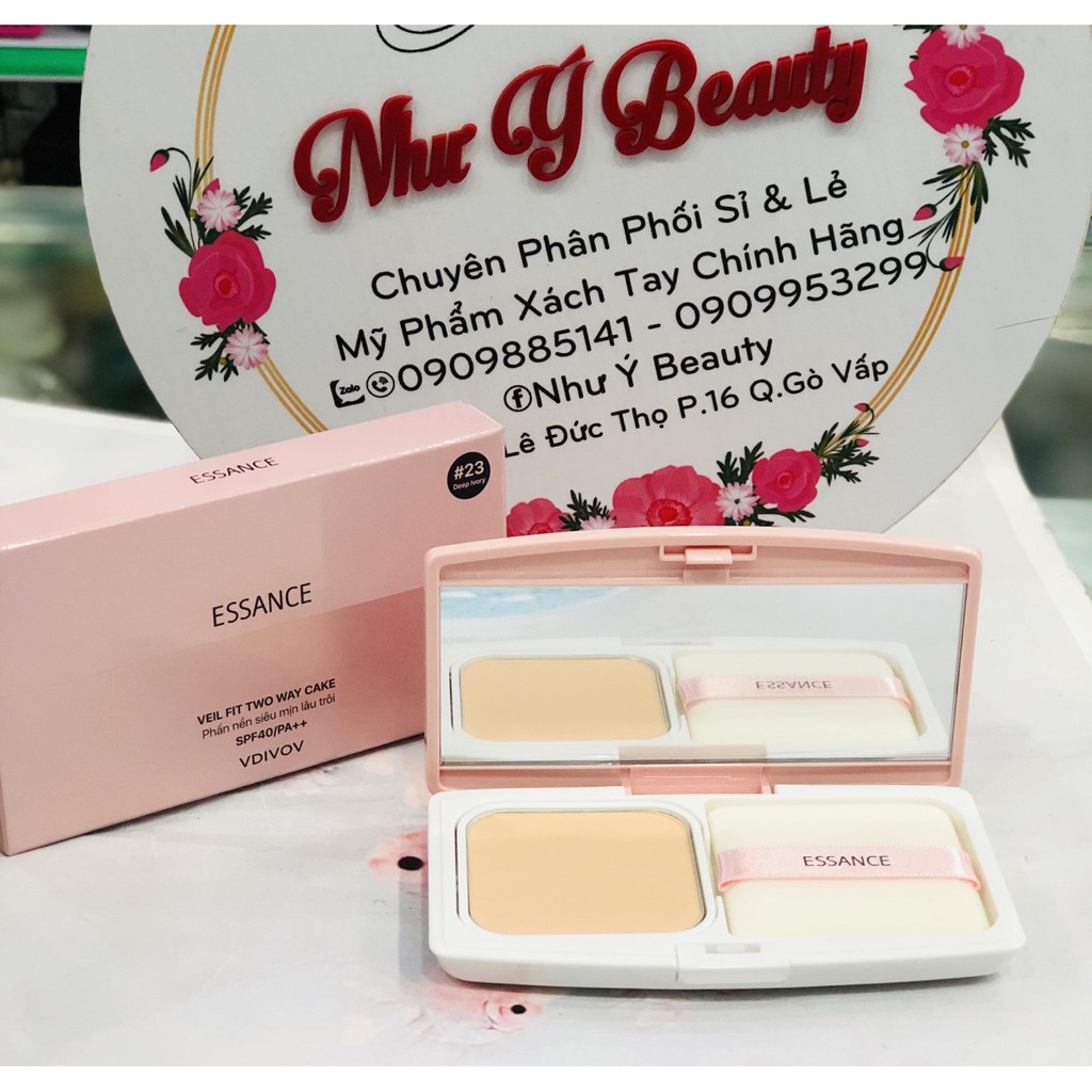 Phấn Nền Siêu Mịn Lâu Trôi Essance VDIVOV Veil Fit Two Way Cake SPF 40 PA++ | BigBuy360 - bigbuy360.vn
