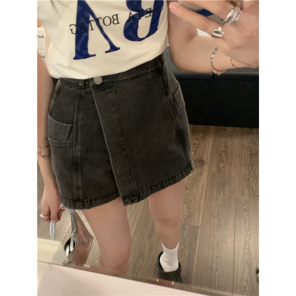 Chân váy jean Mỏng Lưng Cao Thời Trang Quyến Rũ Cho Nữ