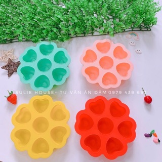 Khay trữ silicon 7 ngăn có nắp đậy 60ml