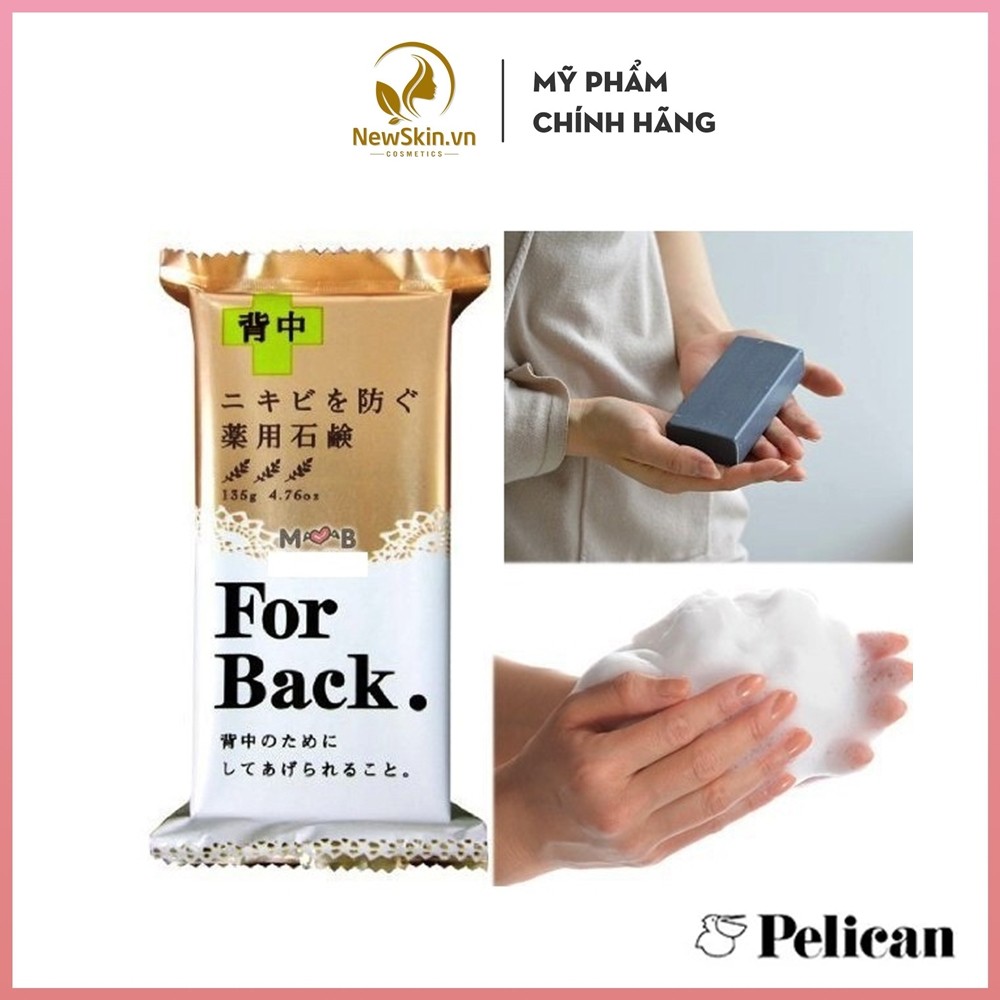 Xà Phòng Giảm Mụn Lưng, Thanh Lọc Thải Độc Da Pelican For Back Medicated Soap 135g