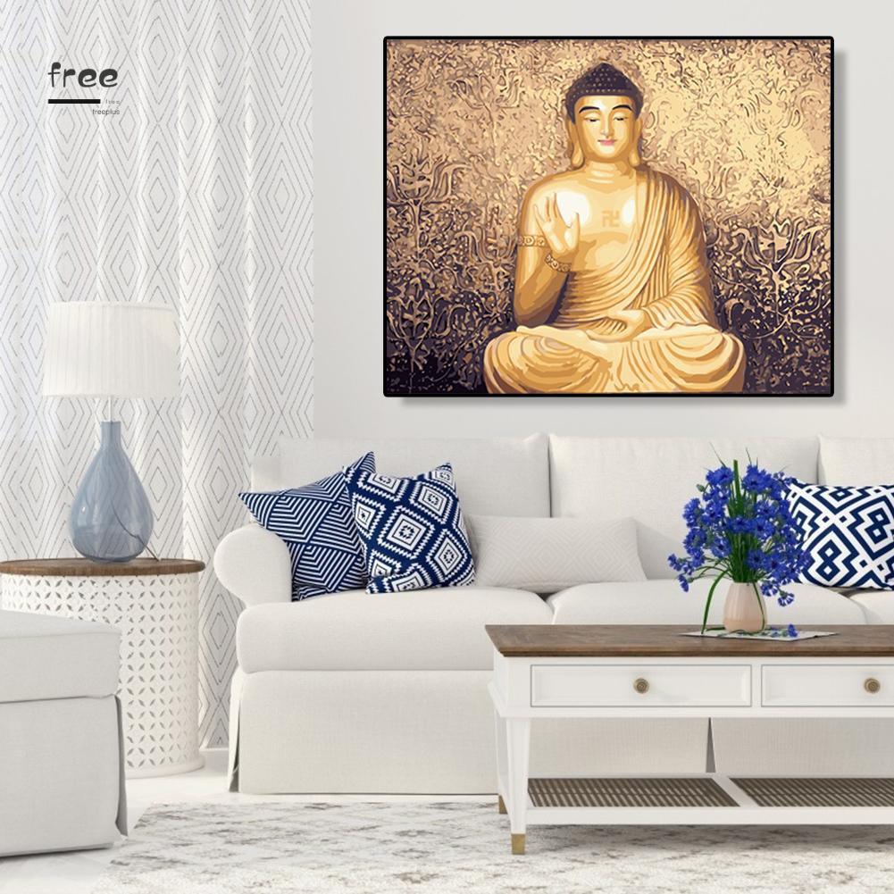 Tranh tô màu dầu theo số họa tiết hình Phật độc đáo
