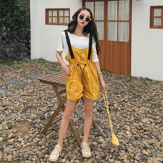 Set yếm kaki đùi chun eo ulzzang