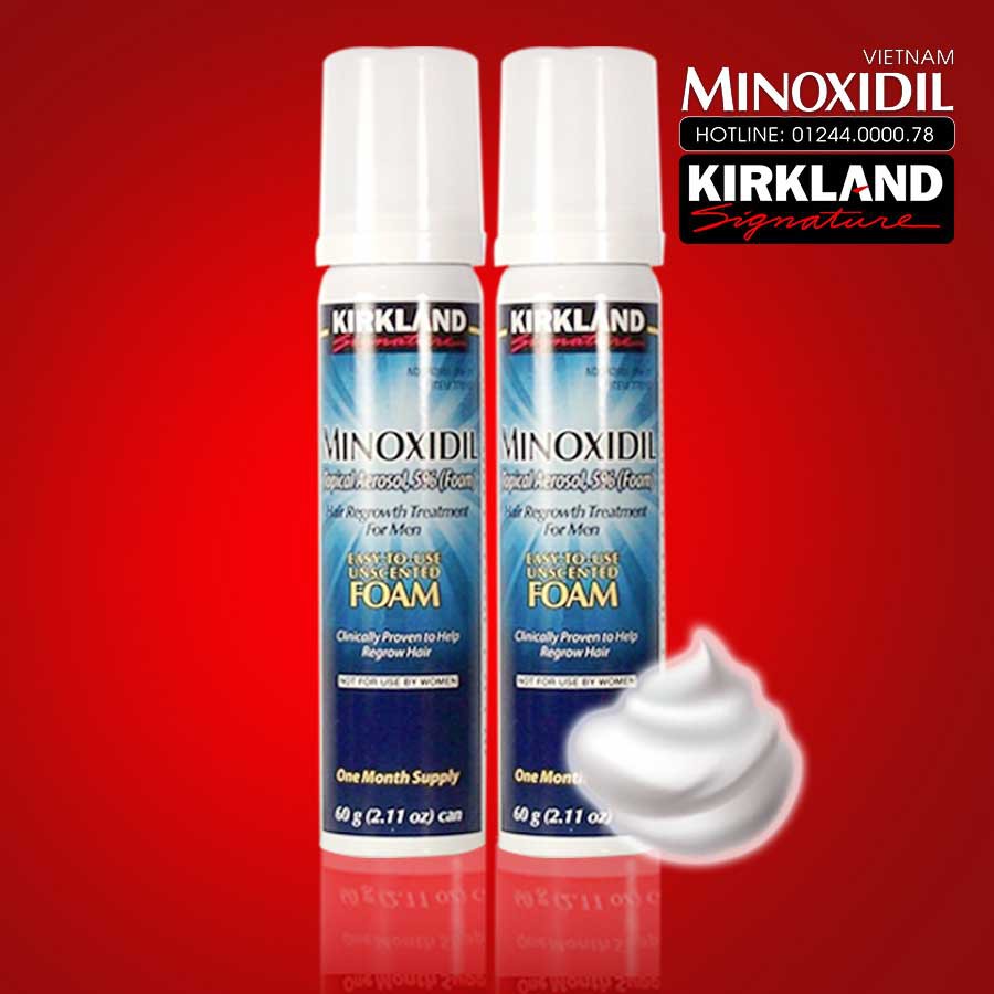 Thuốc mọc râu Minoxidil 5% dạng bọt combo 2 chai